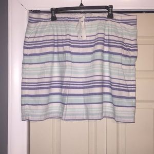 NWT Stripped Gap Drawstring Skirt Size XXL